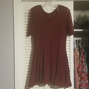 Maroon lace dress